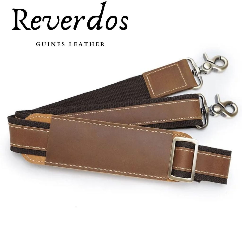 REVERDOS Strap Sling Tali Tas Pria Kulit Asli - Tali Tas Pria Kulit Asli