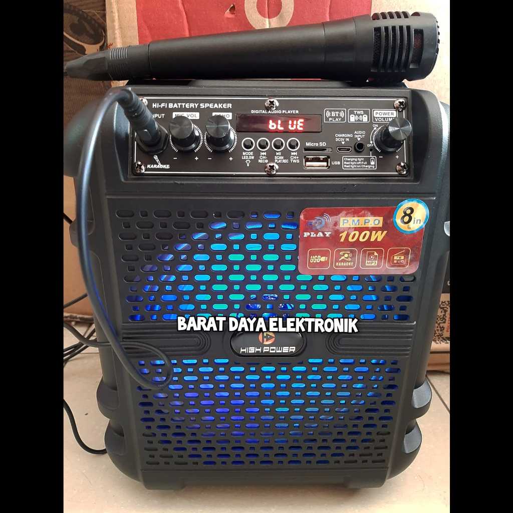 Speaker Speaker Bluetooth Karaoke HP 777 Speker Aktif HP Speaker Portable 8 inchi speaker tenteng +m