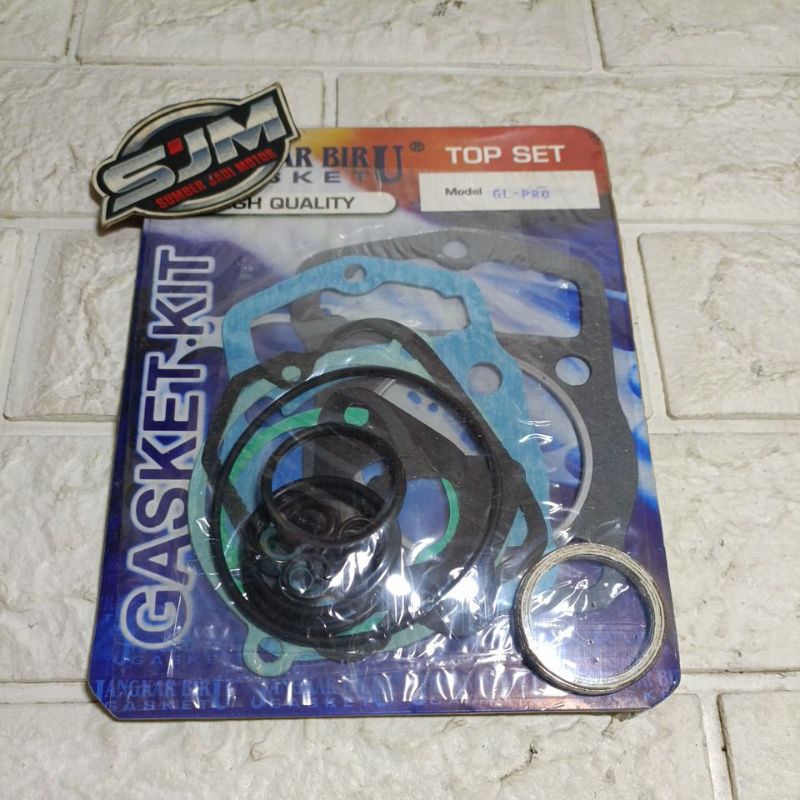 packing paking gasket perpak top set honda gl pro black engine
