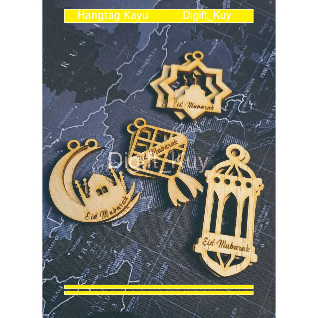 Coating Warna Gold Hangtag Hang Tag Gantungan Hampers Lebaran Idul Fitri