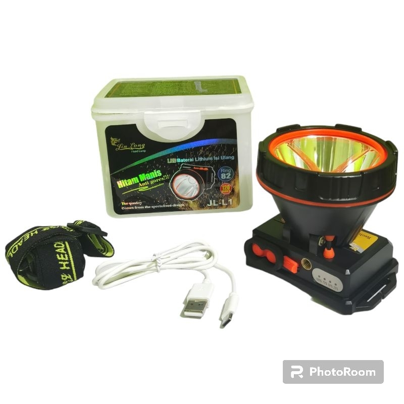 senter Kepala Jinlong 120W Ring 82 Jl-L1 ll Senter Kepala jinlong tahan hingga 15jam ll jinglong Ori