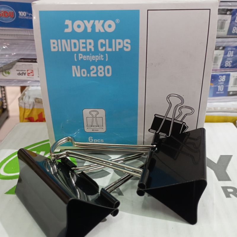 

JOYKO BINDER CLIP NO.280 isi 6pcs (penjepit) / pack