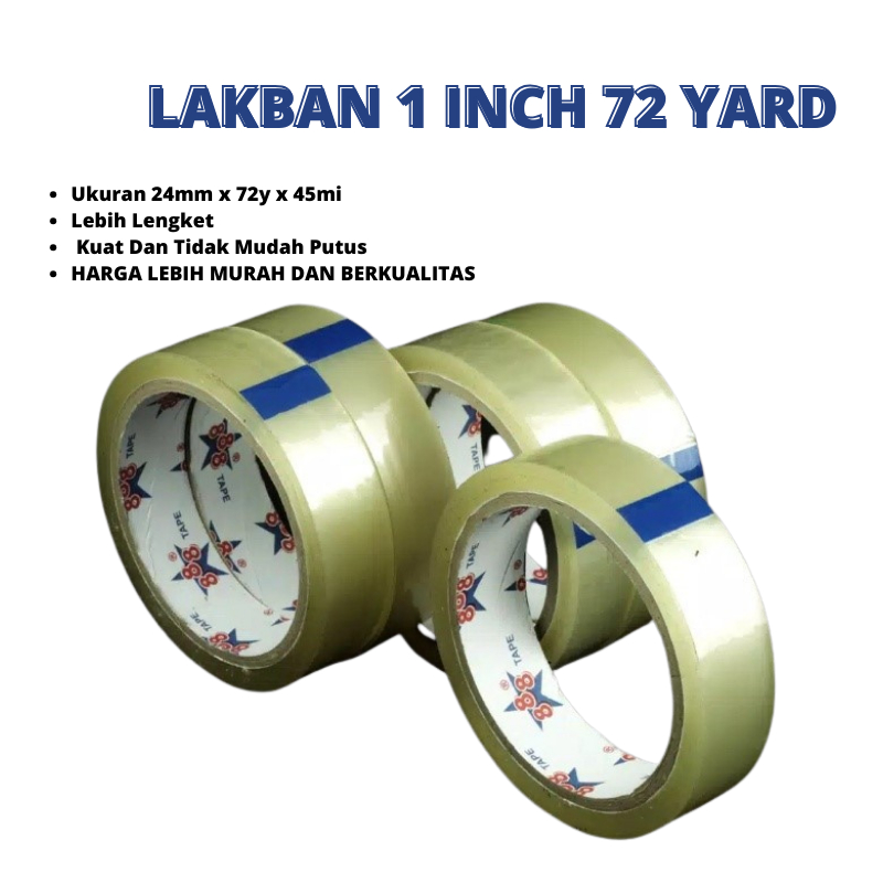

GJ Lakban Solatip 1inch 24mm x 72yard FULL / Kualitas Lakban Daimaru 1 inch 24 mm 72 yard