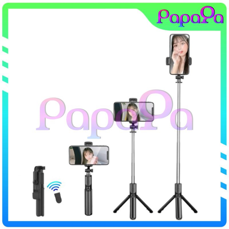 Tongsis Tripod Bluetooth 4in1 Remote Selfie Stick Tripod