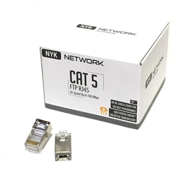 DISCOUNT RJ 45 Cat 5E 1 mbps Bahan Besi isi 5Kepala RJ 45 Cat5EFTP RJ 45