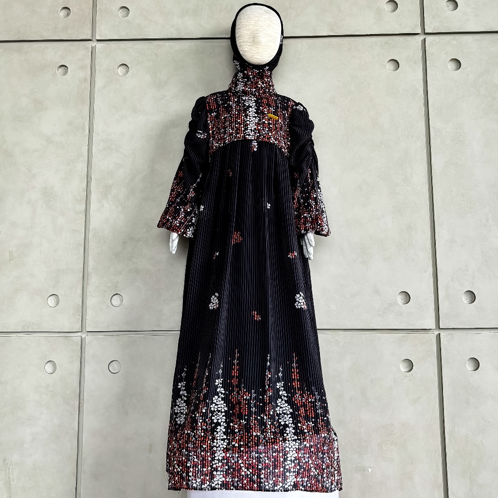 Dera Kids Shireena Set Pashmina Segiempat Bahan Cerut Motif Umur Usia 3 4 5 6 7 8 9 10 11 12 Tahun D