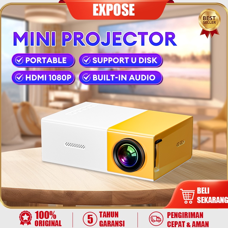 LANGSUNG KIRIM Proyektor mini Portable home theater proyektor android YG3 Led mini Proyektor HDMI hp