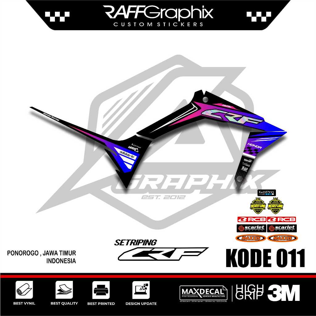 SETRIPING CRF 150 L KODE 011 / STIKER CRF 150 KEREN