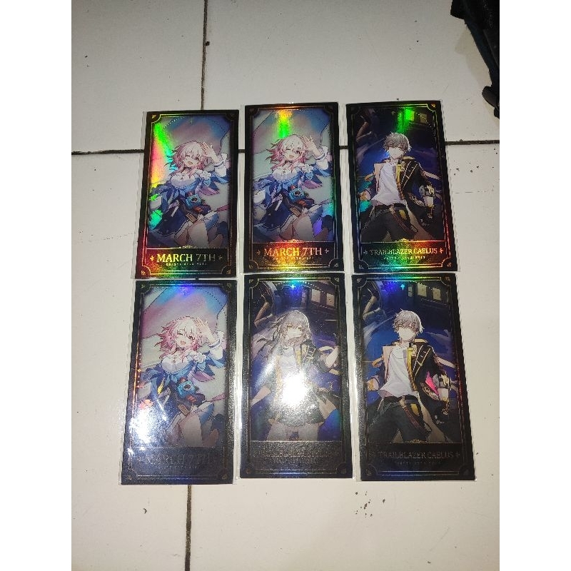 1 Set ticket karakter & ticket 1st anniversary star rail HSR