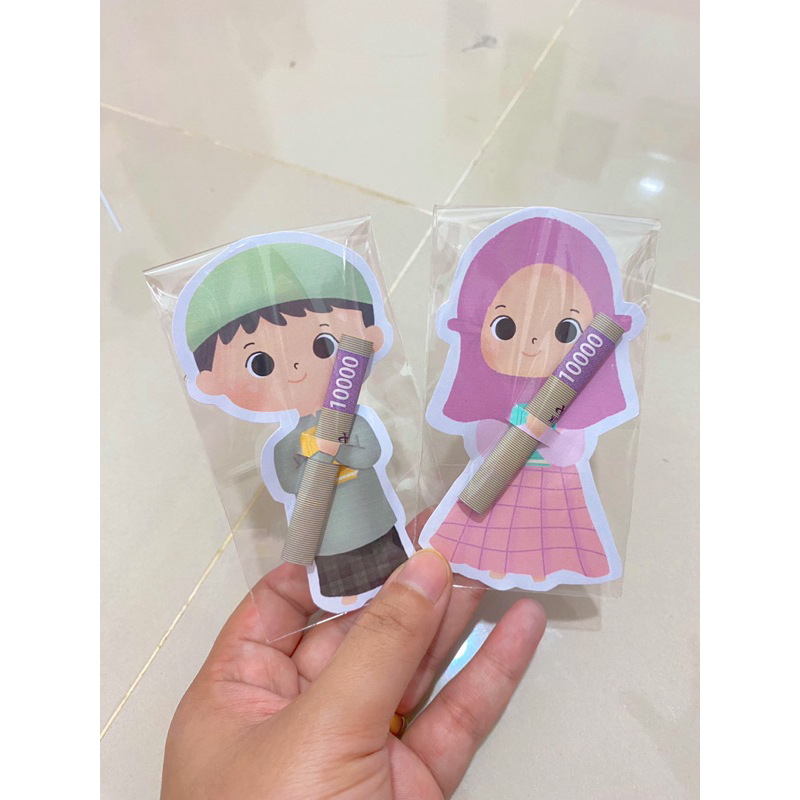 

amplop peluk THR lebaran lucu isi 12 pcs dan 8 pcs unik free palstik