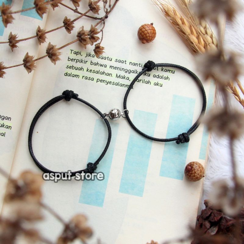 [dapat 2] gelang magnet / gelang couple / gelang tangan / gelang couple magnet / gelang / gelang pas