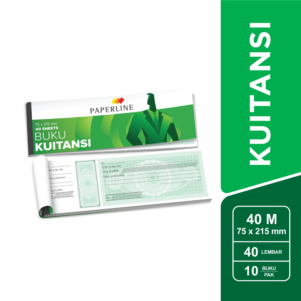 

BUKU KWITANSI / KWITANSI / KWITANSI KECIL / KUITANSI PAPERLINE KECIL 40M