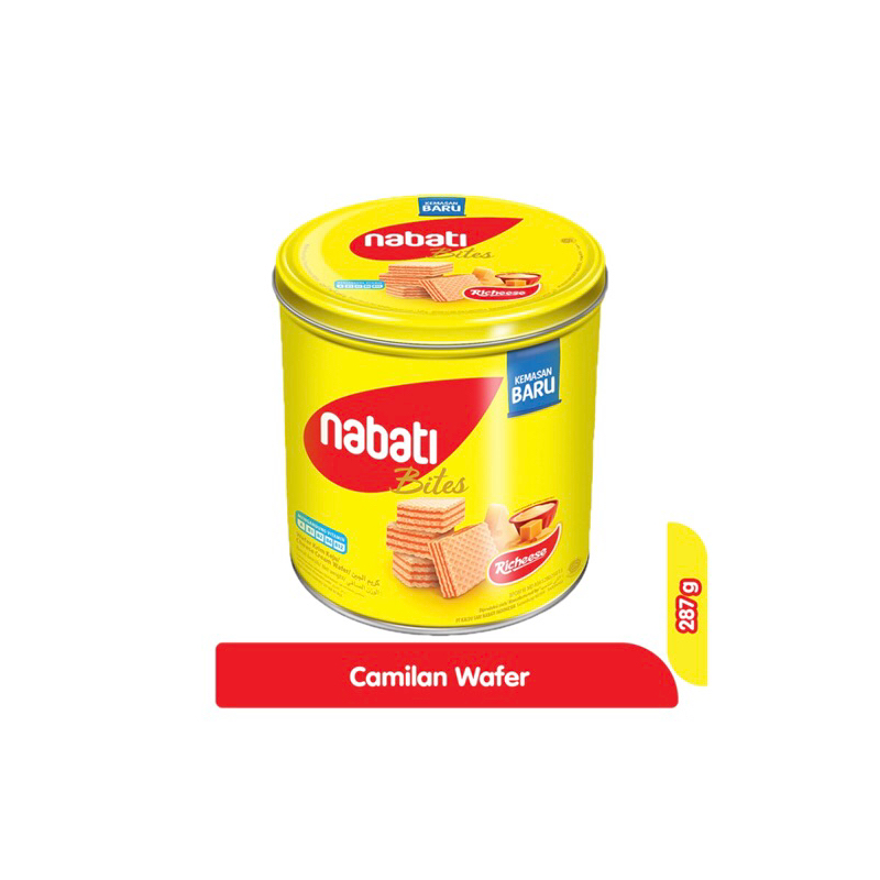 

Nabati Bites Richeese Wafer Keju Kaleng 287g