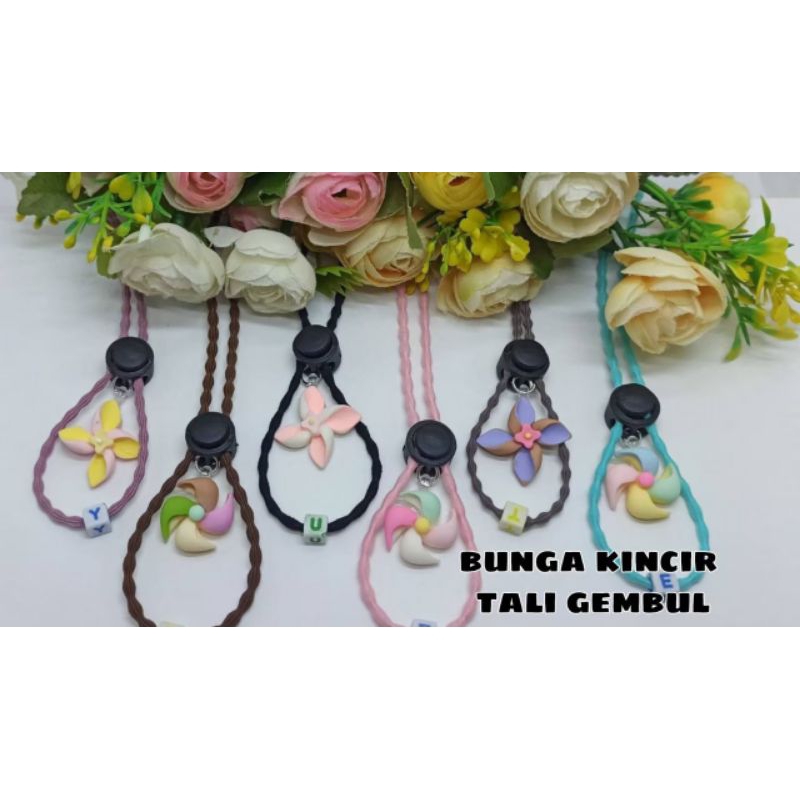 Kalung Mask Simple strap masker tali gembul elastis strap masker 2 in  1 karakter bunga Kincir Strap