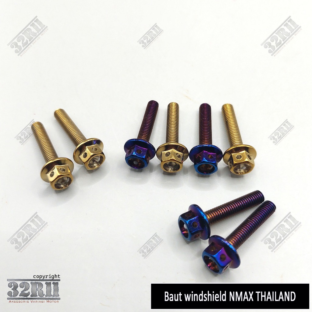 baut visor nmax model probolt thailand-baut windshiled nmax-kaca depan nmax-aksesoris variasi yamaha
