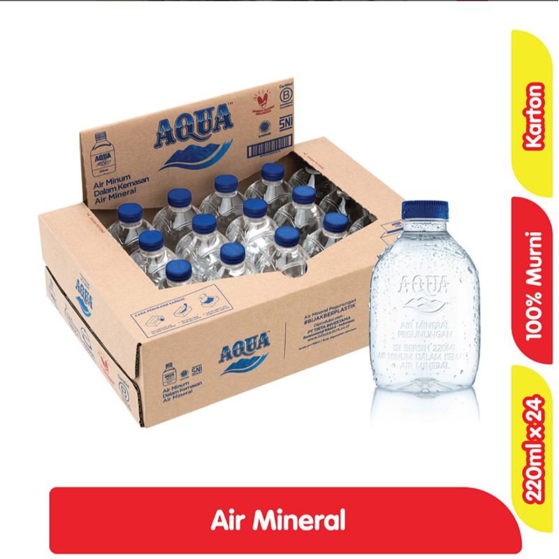 

1 dus AQUA Cube Air Mineral 220 ml BOTOL IMUT LIMITED EDITION isi 24 botol