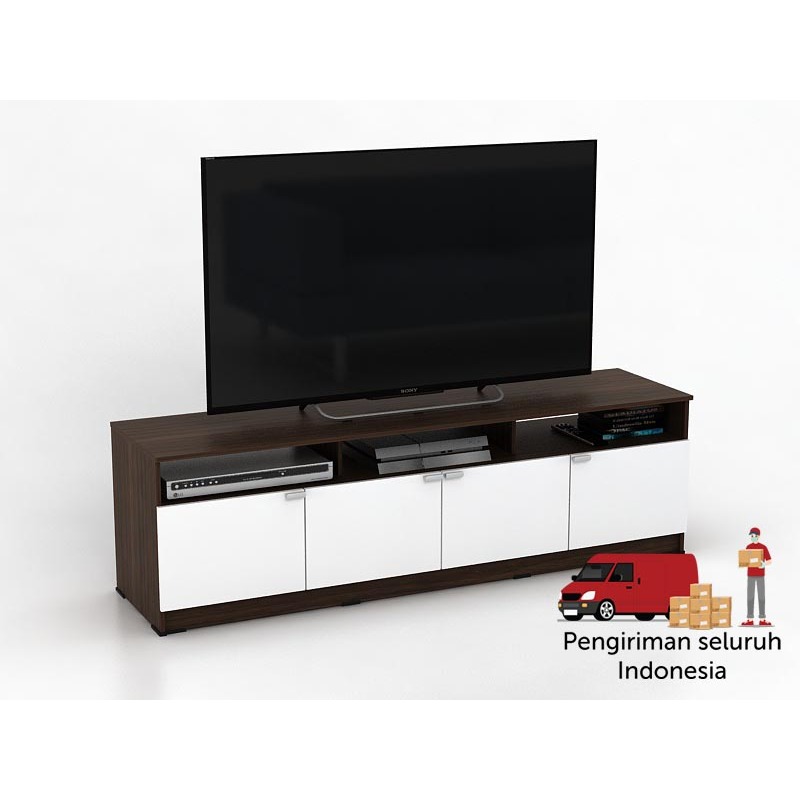 Meja Rak TV sederhana 160cm putih coklat minimalis LUAR BANDUNG