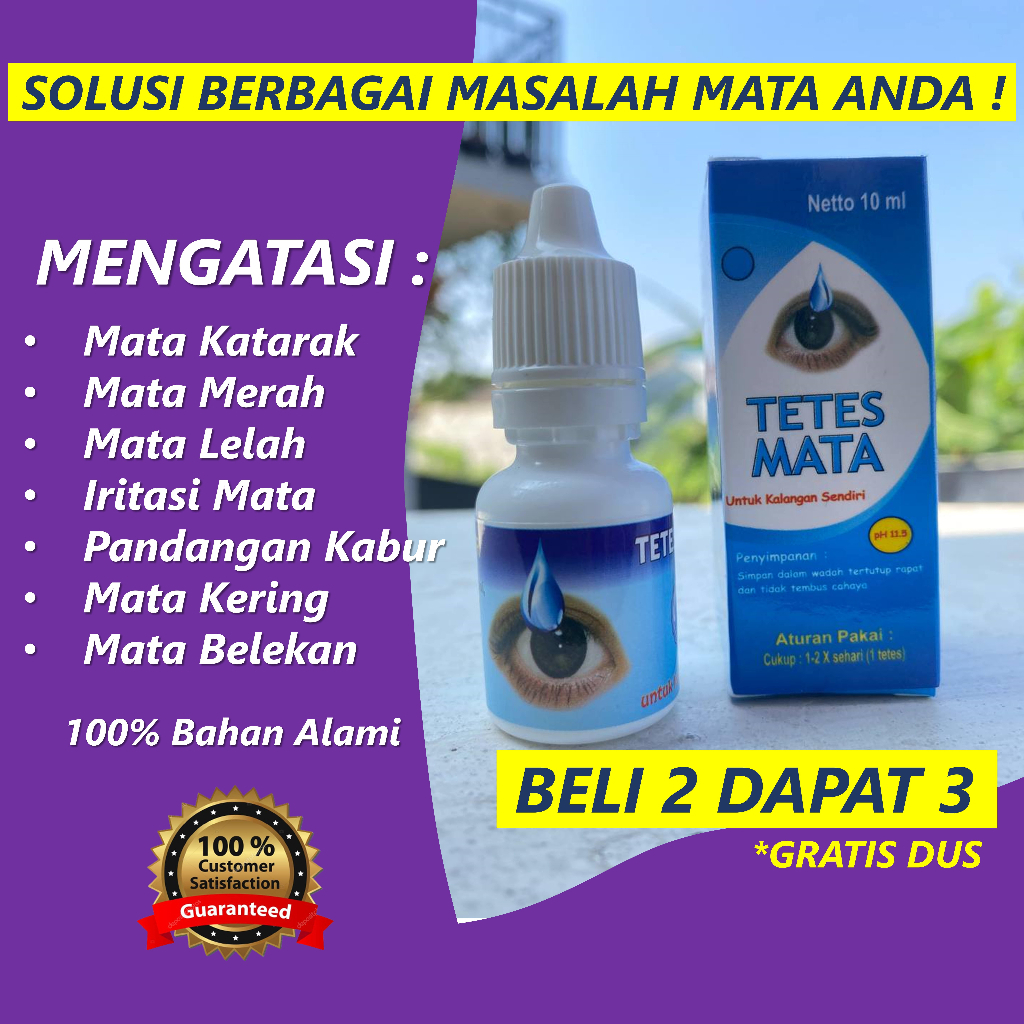 (ORIGINAL) Obat Mata Minus Katarak Berlemak Buram Kabur Bengkak Tetes Mata Herbal Ampuh 10ml dan ama