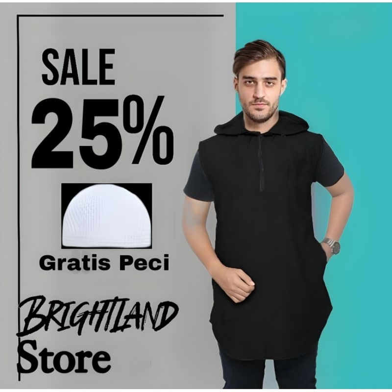 Jaket Rompi Sholat Premium Pria Polos / Hoodie Rompi Shalat Jumbo Muslim Pria
