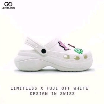 Limitless Sandal Fuji Wanita Wedges Platfrom Tebal Dengan Jibbitz Kekinian Sendal Cewek Eva