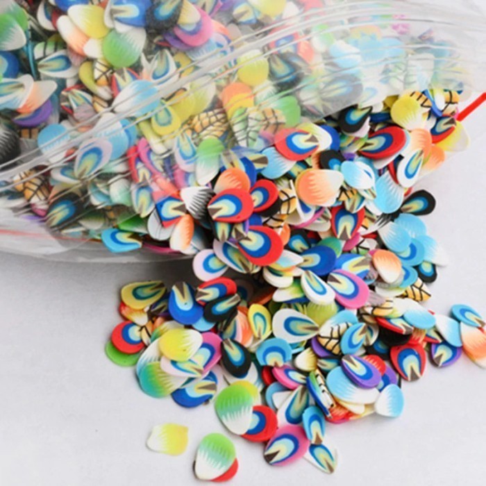 Hiasan Kuku Nail Art Tip Filler Slime Fruit 1000pcs Aksesoris Nail Art