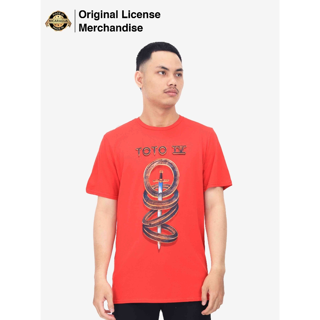 Kaos Baju Premium Pria Wanita Pendek Dewasa Katun Casual Import Band Musik Rock TOTO Original Iv