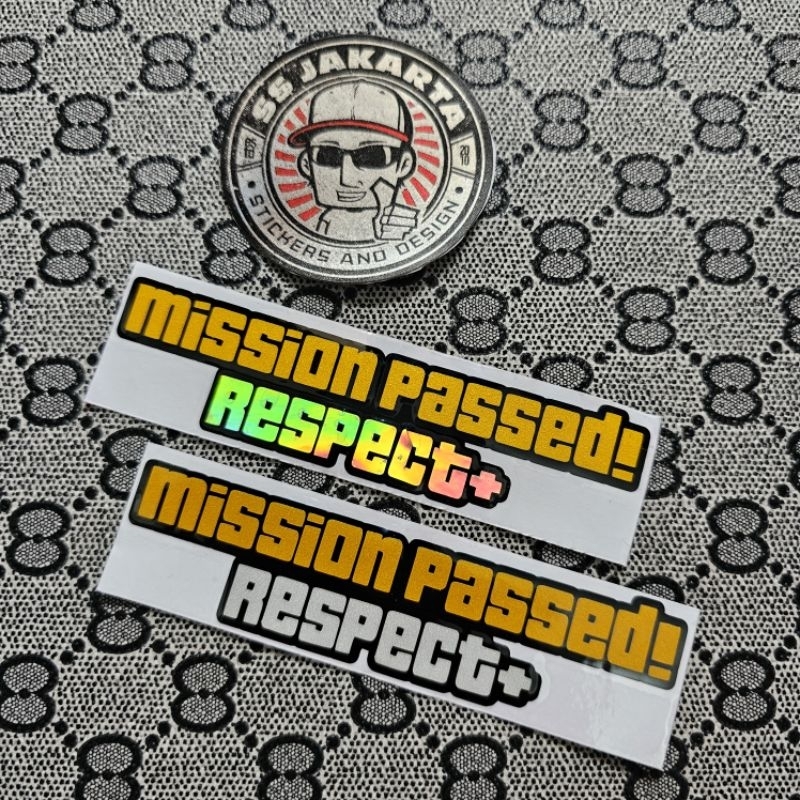 

Stiker Sticker Mission Passed Respect Cutting