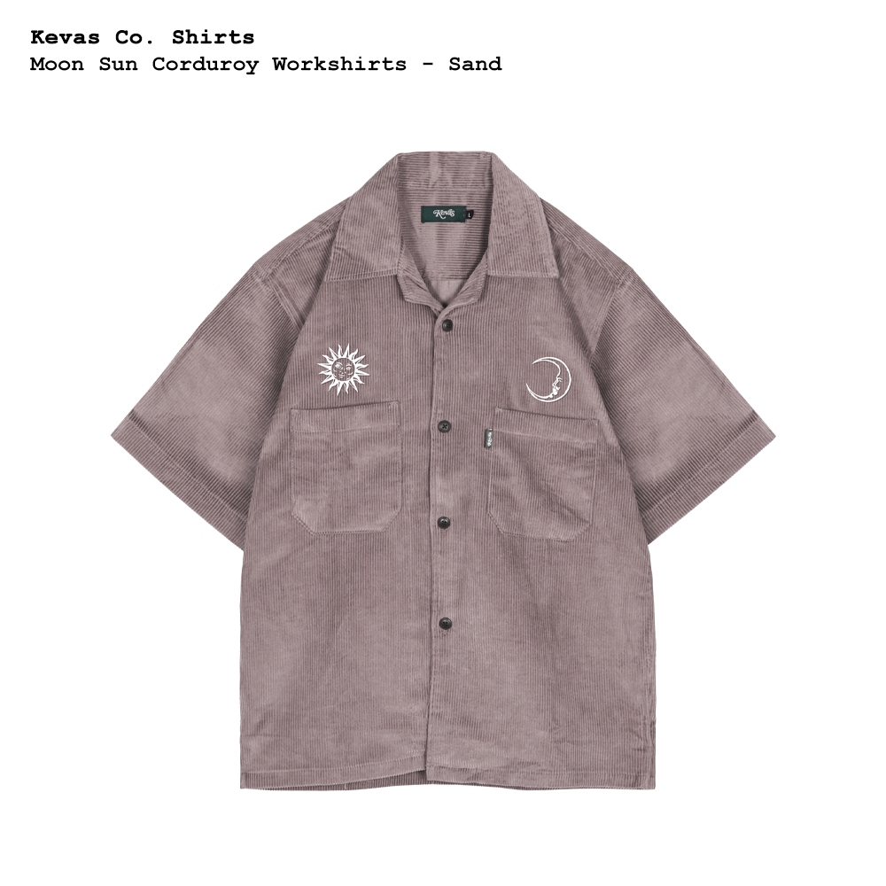 Kevas Clearance Sale Moon Sun Work Shirts Sand XL