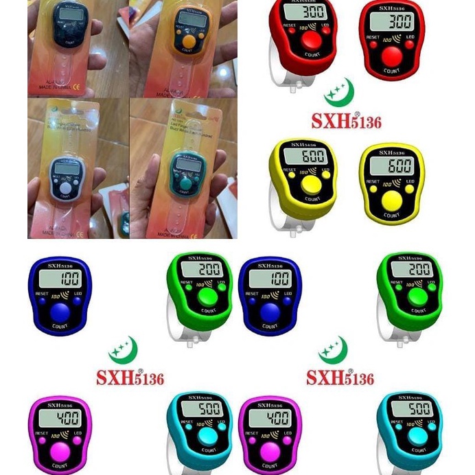 Yang Terbaik LED ALARM  BIP ADA MINIMAL ORDER  SXH  TASBIH DIGITAL  MINI COUNTER FINGER