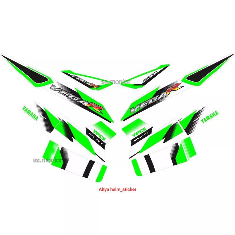 Sticker striping motor yamaha vega r lama custom model fiz r 2002 print cutting tahan pernis