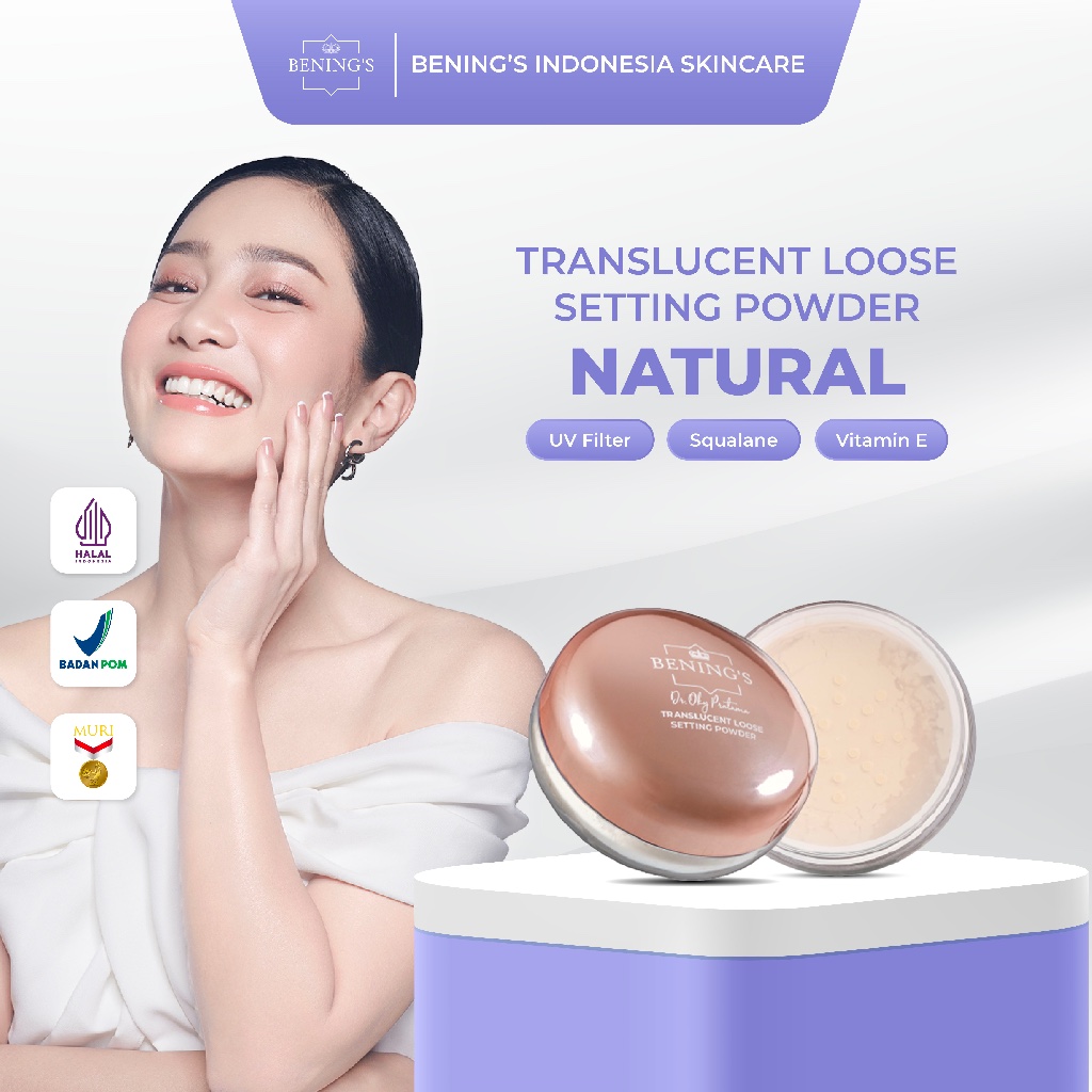Benings By Dr Oky Pratama Bening's Clinic Indonesia - Loose Setting Powder -  Bedak Tabur - Natural 