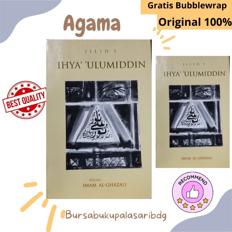 Buku Ihya Ulumiddin Ulumuddin Jilid 9 Imam Al Ghazali /PST ORIGINAL
