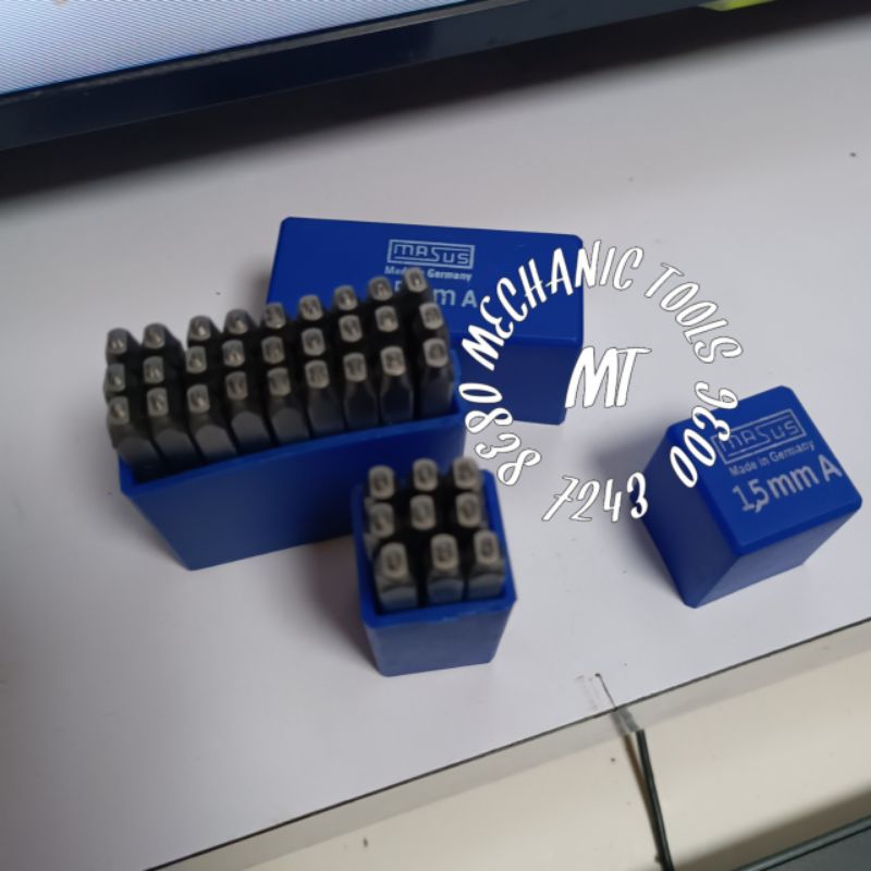 Huruf ketok dan angka ketok 1.5 mm masus made in germany Hurup angka ketok set 1.5 mm masus germany 