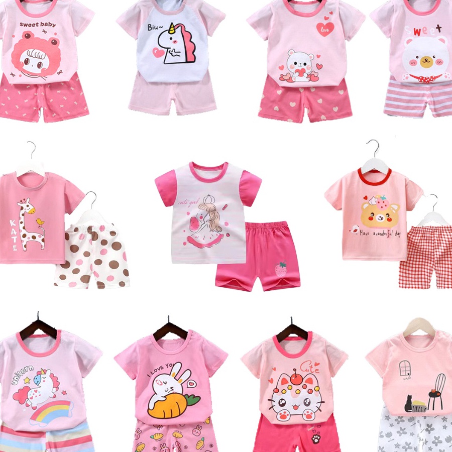 Lihat Disini NAJWA  Baju Anak Perempuan  Setelan Sablon Anak Perempuan Pinky Series  Oneset Anak San