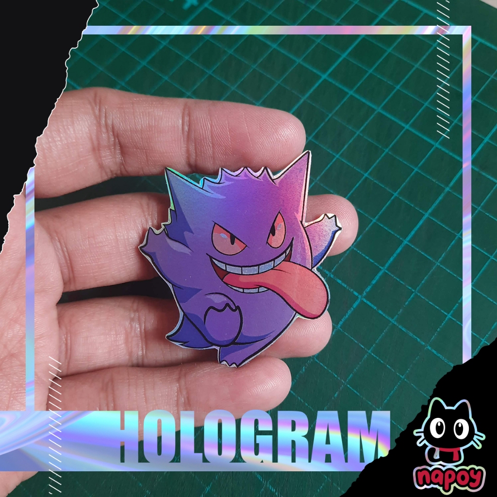 

Stiker Hologram Pokemon Gengar 01