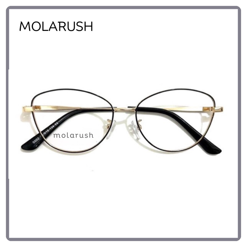 KACAMATA MINUS / NORMAL  WANITA 5002 KACAMATA CAT EYE PHOTOCROMIC FRAME CAT EYE BESI TITANIUM / BESI