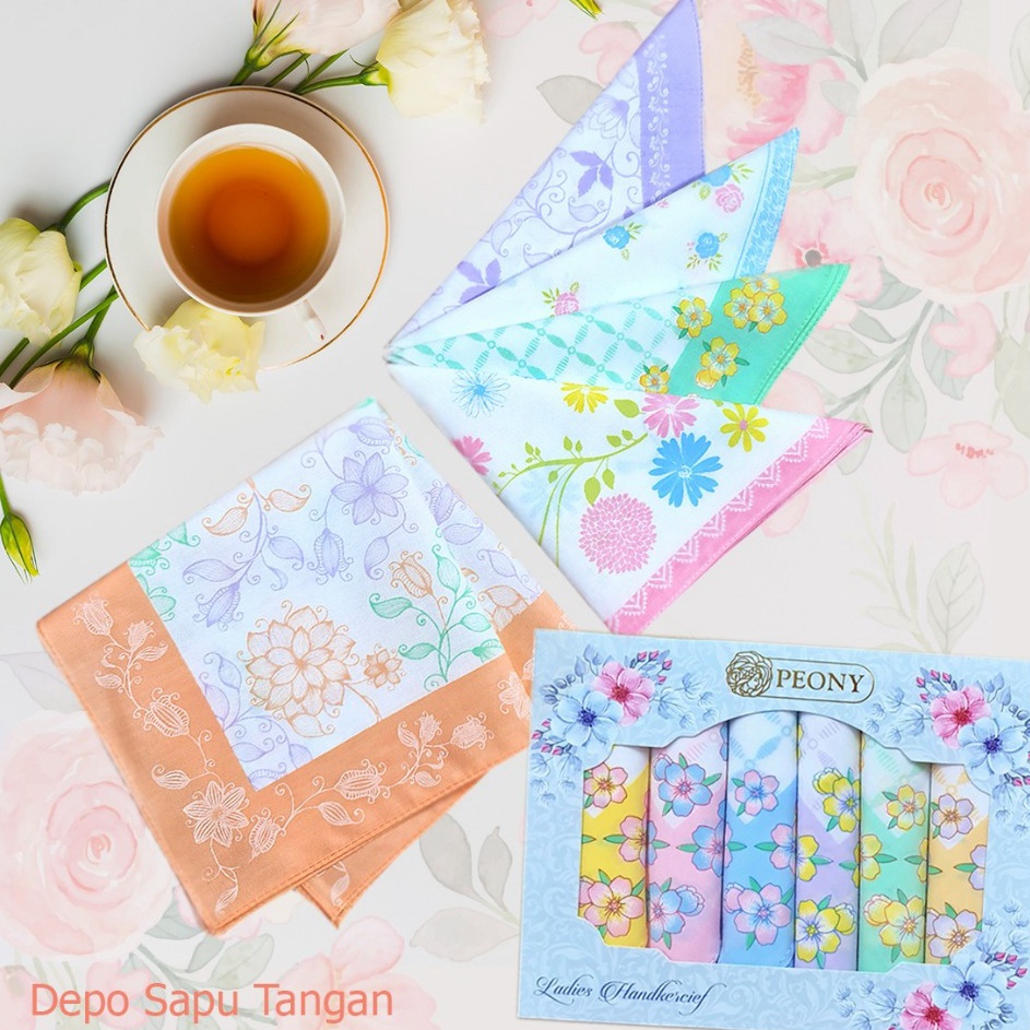 Come SapuTangan Sapu Tangan Selampe  Handkerchief Wanita isi 6 pcs