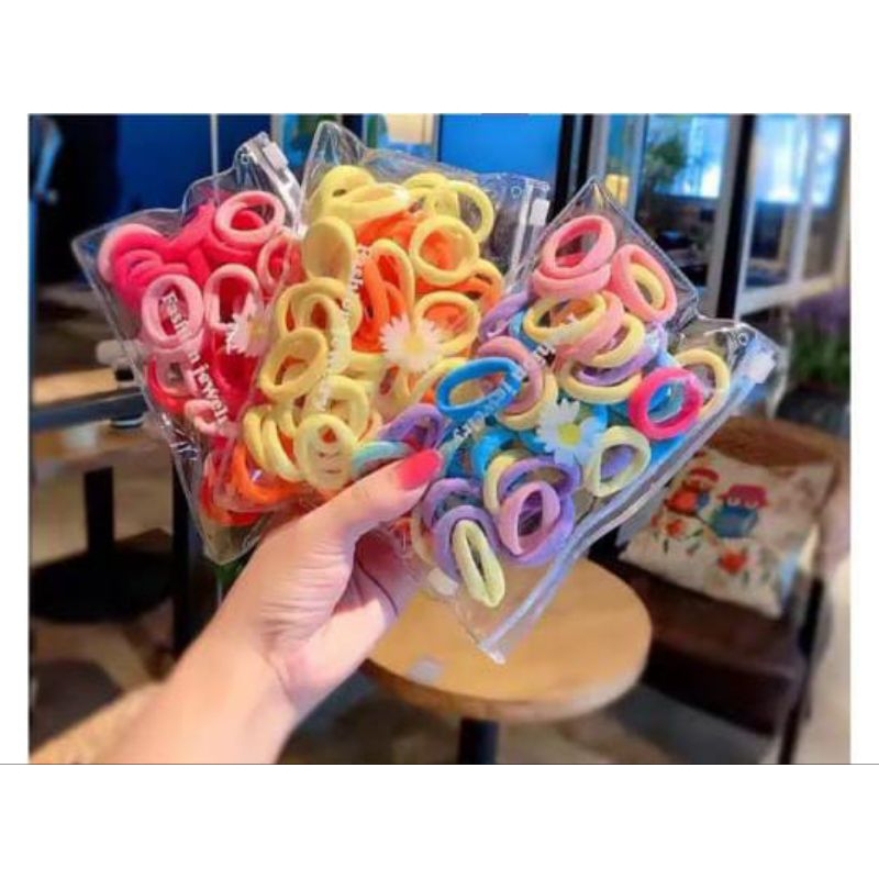 ikat rambut anak.ikat rambut wanita korea/ikat rambut donatbisi 50pcs