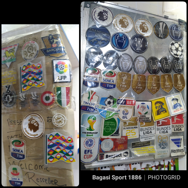 Jual berbagai Patch-Logo-Emblem Model-Type Klub-Logo Liga Eropa-Itali-Inggris-LIGA Spanyol-Jerman-La