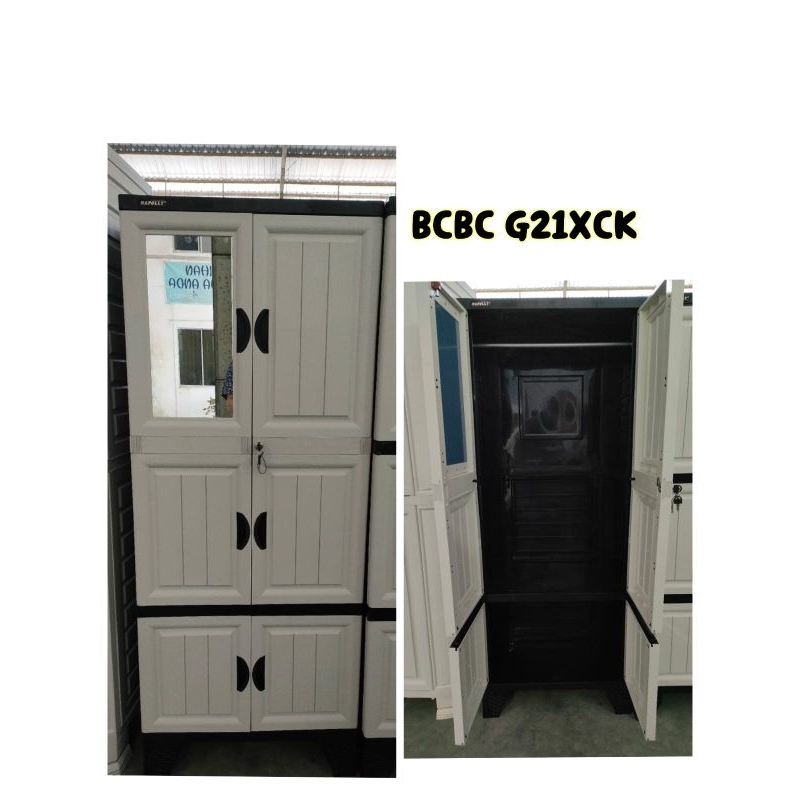 Lemari Pakaian Plastik 2 Pintu Merk Napolly BCBC-G21 X CK