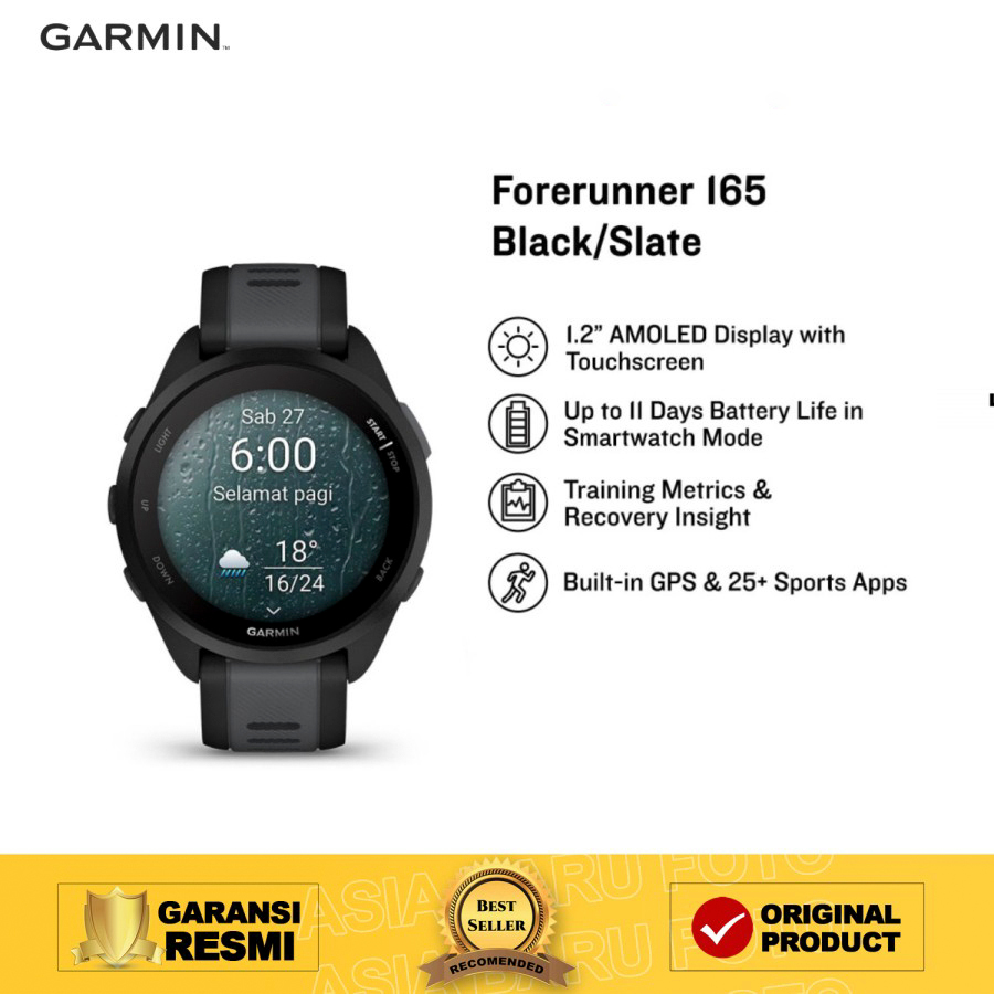 Garmin Forerunner 165 - Black/Slate