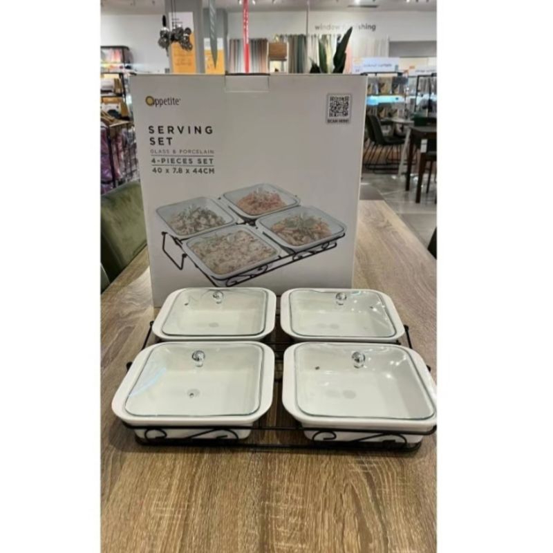 Informa prasmanan set dengan tutup casserole wadah saji
