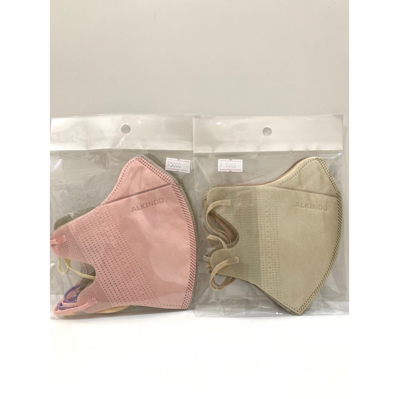 Masker alkindo isi 5pcs Mix warna pastel - Masker duckbill