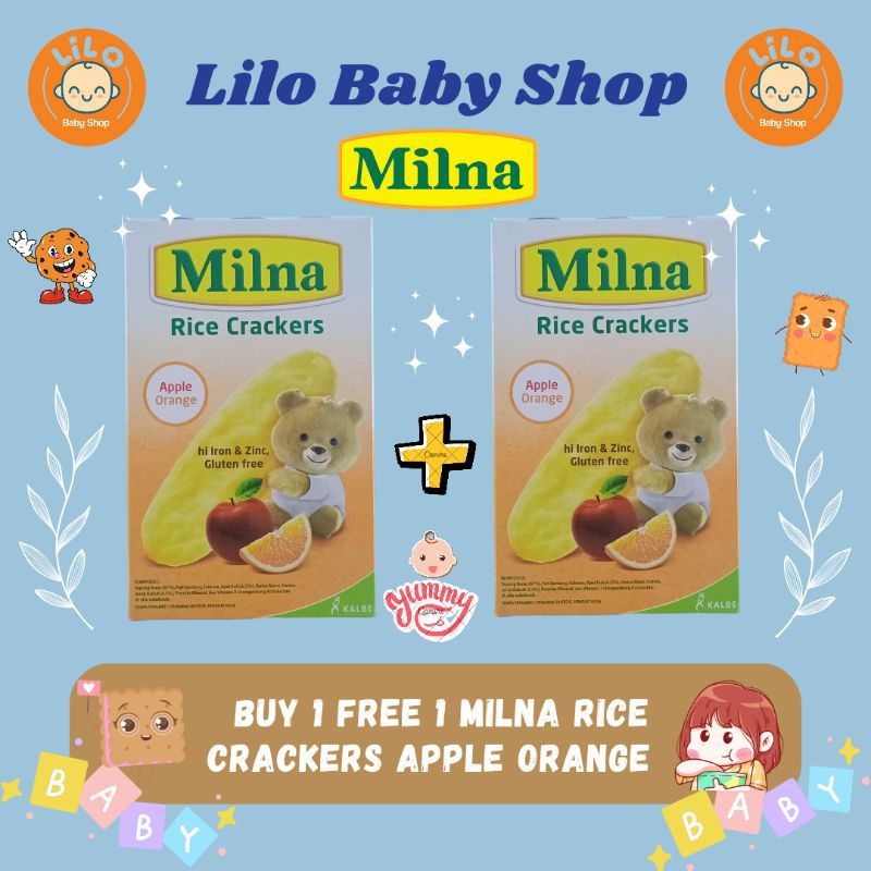 Buy 1 Free 1 Milna Rice Crackers 20gr
