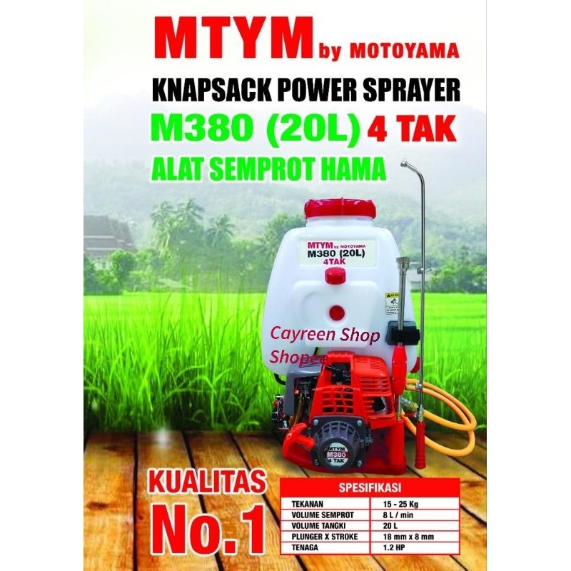 Sprayer Engine Motoyama M380. Alat Semprot Hama 4Tak
