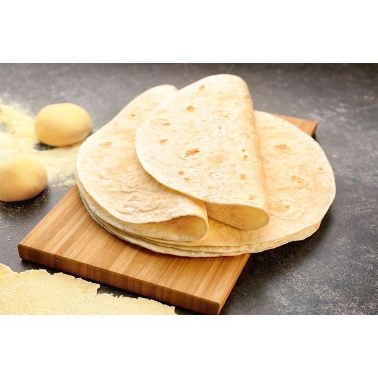 

White Flour Tortilla Frozen (Kulit Kebab), 17cm, Sehat, No Sugar, Vegan