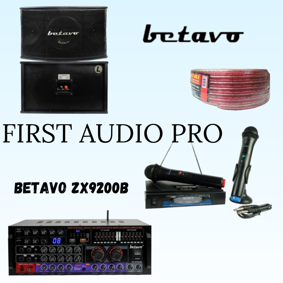 Paket karaoke 15 Betavo BPS458 + ampli Betavo ZX9200B Original Betavo