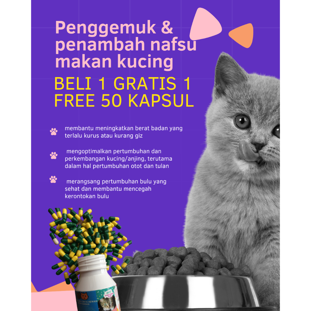 vitamin kucing gemuk dan bulu vitamin kucing nafsu makan penggemuk kucing dan bulu Vitamin kucing ku