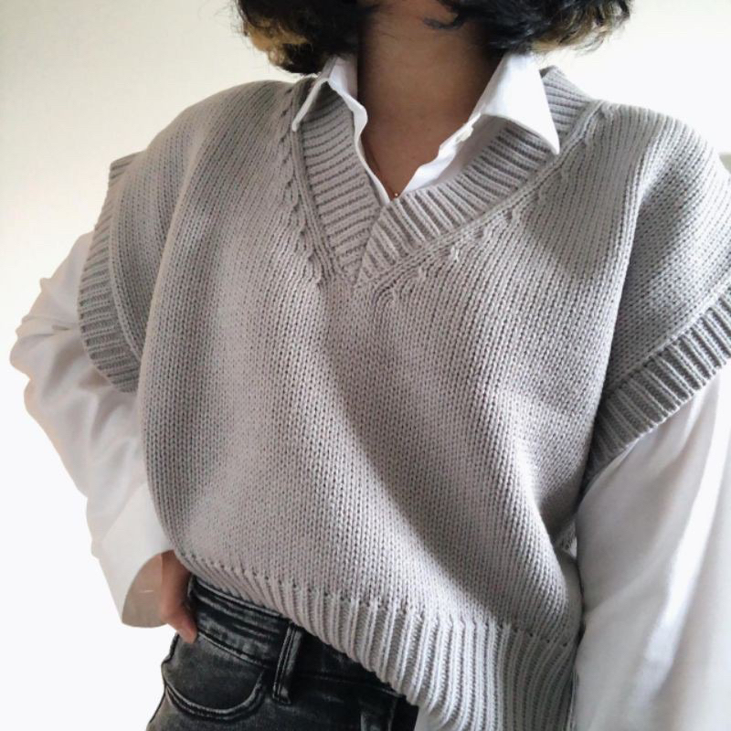 Preloved Knit Vest - Rompi Rajut