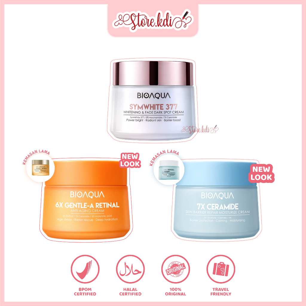 BIOAQUA 7X Ceramide Skin Barrier Repair Moisturizer Cream 50g - BIOAQUA Moisturizer SymWhite 377 Cre